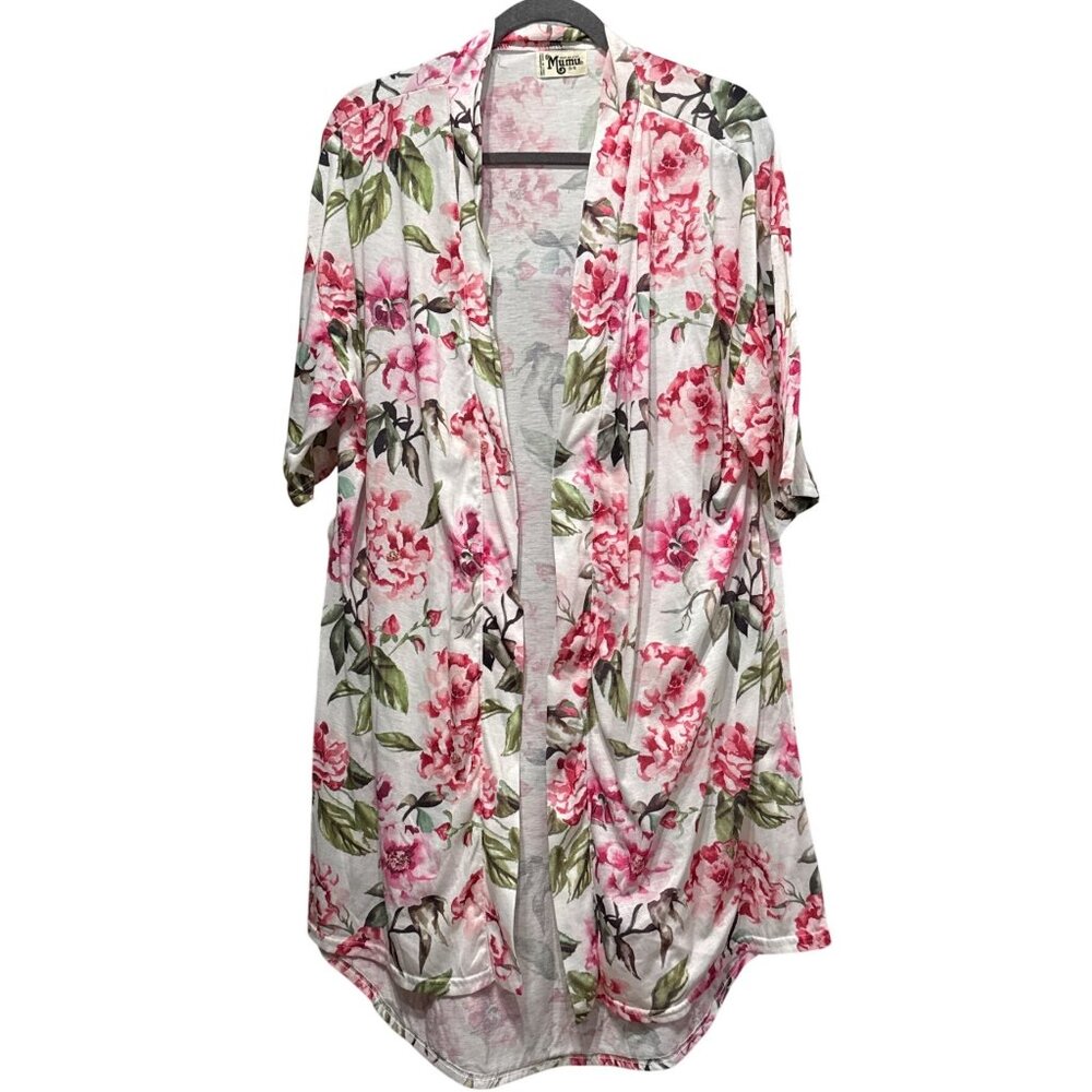Show Me Your Mumu Floral Kimono Cardigan With Open Front One Size